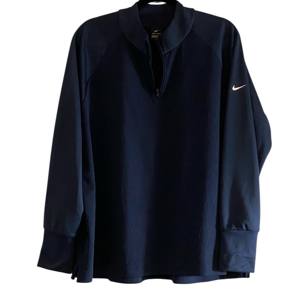 Nike Men's Navy Blue Half Zip Jacket EUC